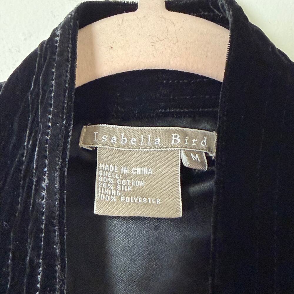 Md Isabella Bird Black Velvet Blazer Jacket Silk Blend Shawl Collar Quiet Luxury - Picture 3 of 6
